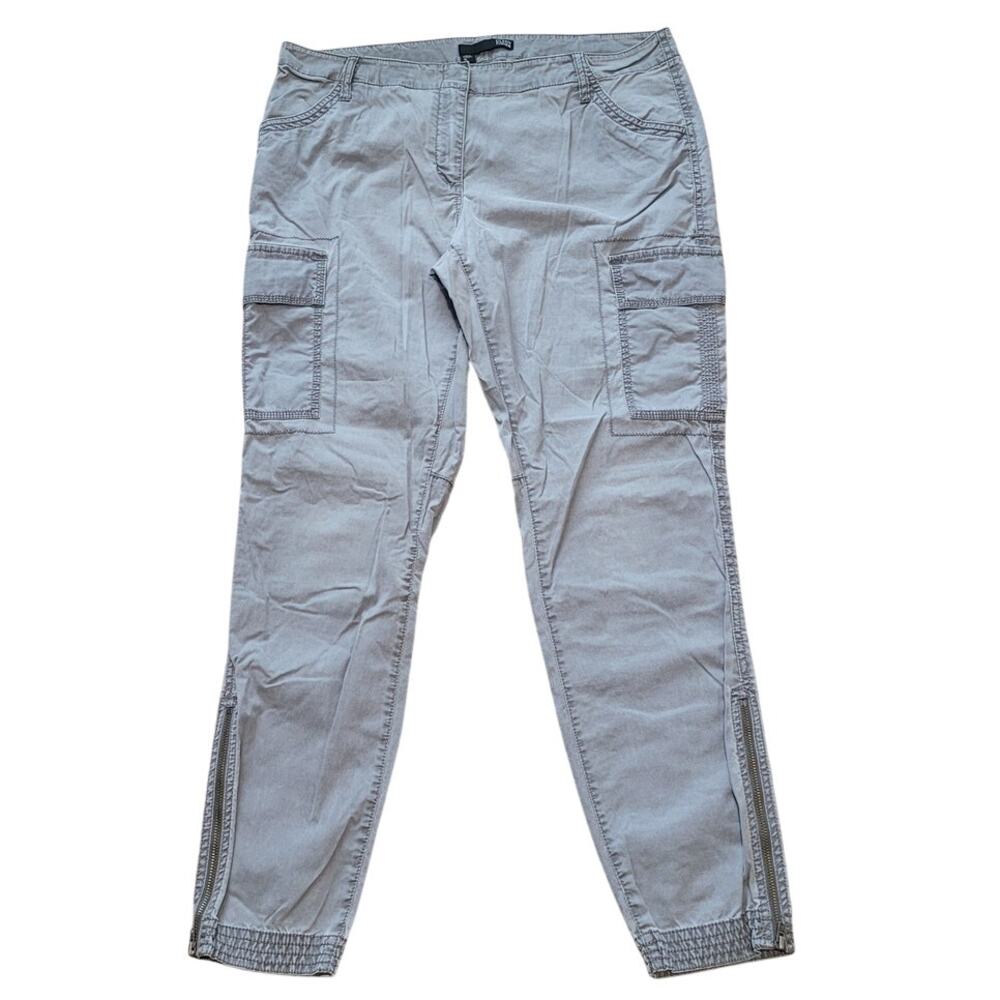 Eileen Fisher Slim Cargo Ankle Pants Gray 10 Minimalist Campus School College